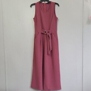 Romeo & Juliet Couture Pink Belted Jumpsuit
